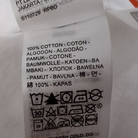 NWT Levi's Orange and White Cropped Ringer T - Picture 5 of 5